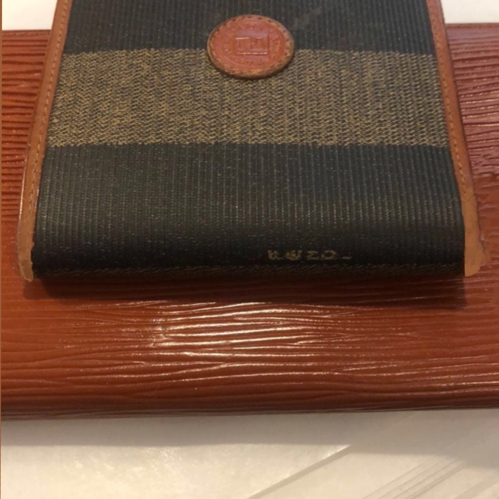 FENDI Pequin Pecan Striped Pattern Bifold Wallet NEW IN BOX - Picture 11 of 17